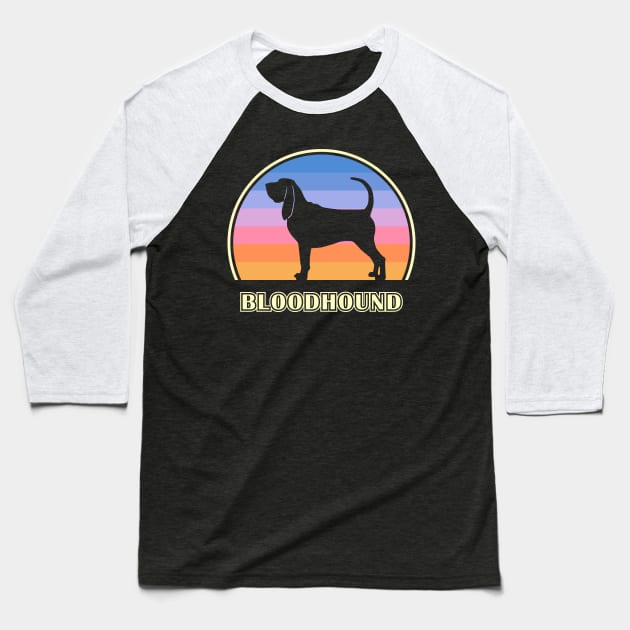 Bloodhound Vintage Sunset Dog Baseball T-Shirt by millersye